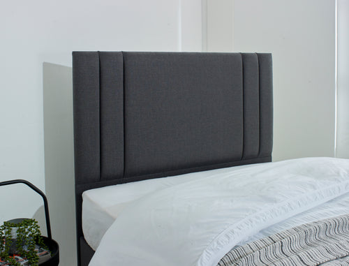 Austin Floor Standing headboard on an Apollo bed from Comfybedss