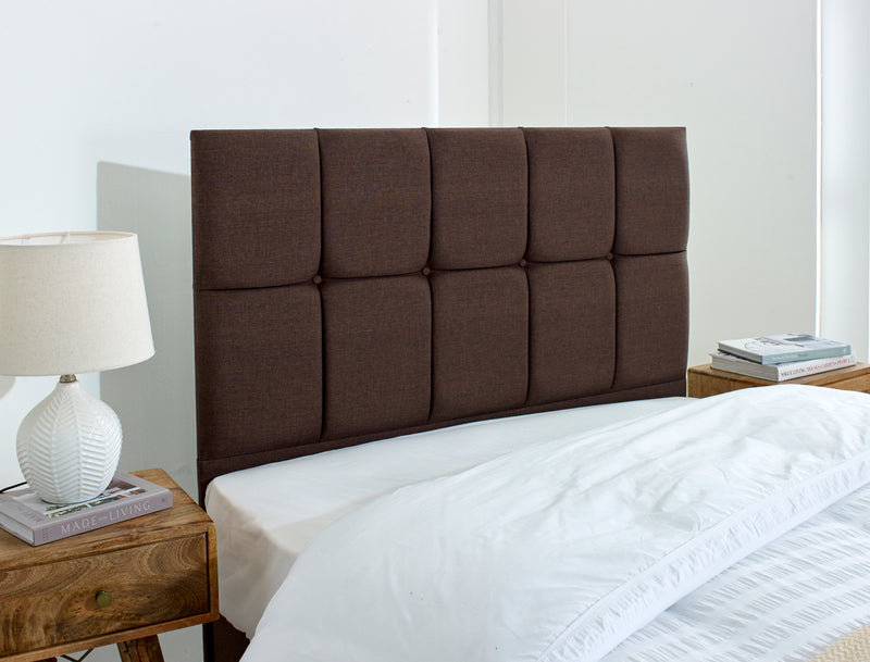 Colorado floor standing headboard on an Apollo bed from Comfybedss