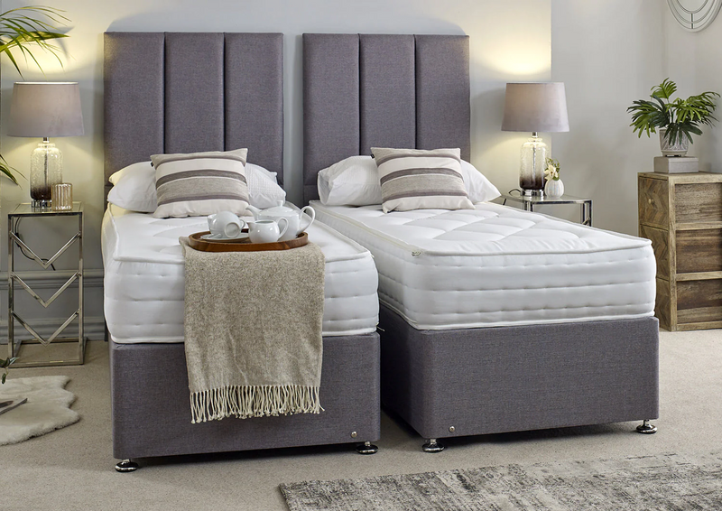 Essential Guest Hotel Zip and Link 1500 Pocket Sprung Divan Bed Set