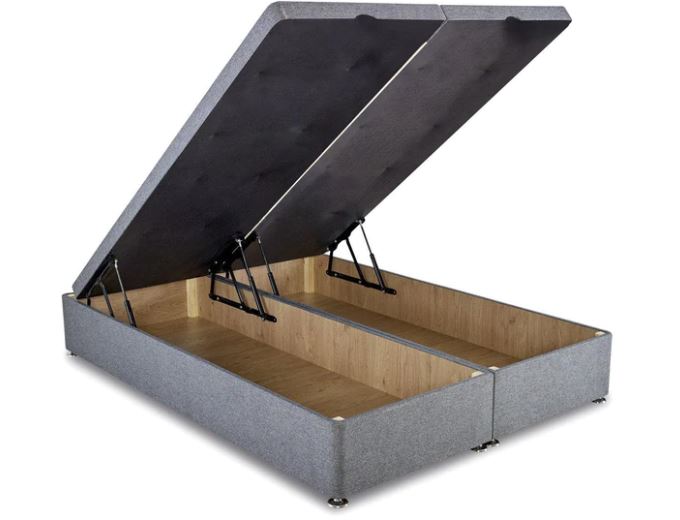 ottoman end lift divan bed base - platform top for added strength and durability. with strong enhanced corner joints put together with MFC veneered sides.