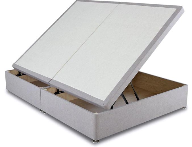 ottoman side lift divan bed base - platform top for added strength and durability. with strong enhanced corner joints put together with MFC veneered sides.